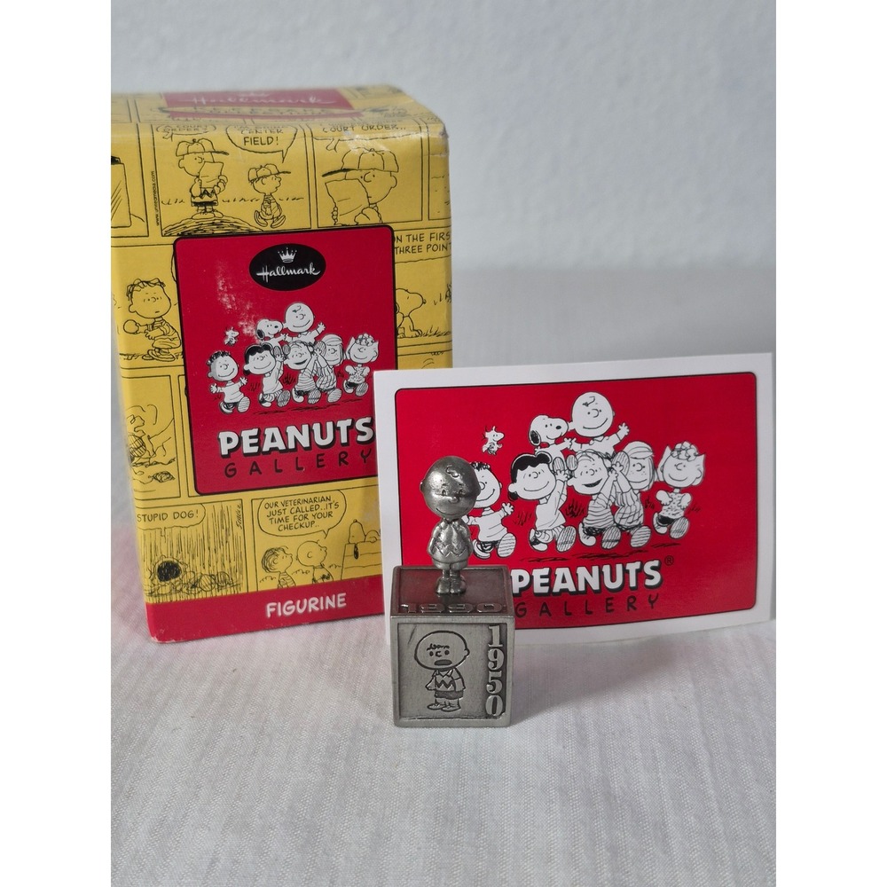 2000 Hallmark Peanuts Gallery Five Decades of Charlie Brown Pewter Figurine